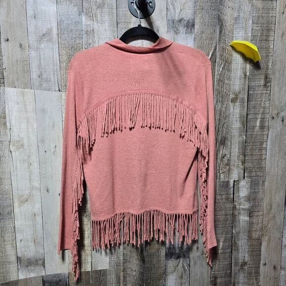 Double D Ranch Coral Fringe Linen Jacket Cowboy Western Luxury - Picture 3 of 4
